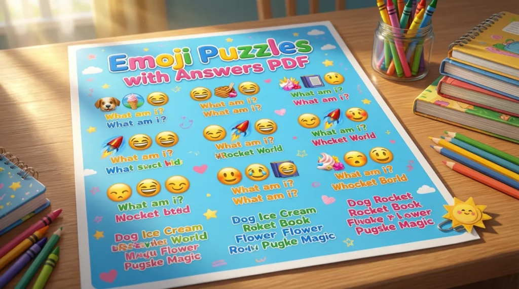 Emoji Puzzles with Answers PDF