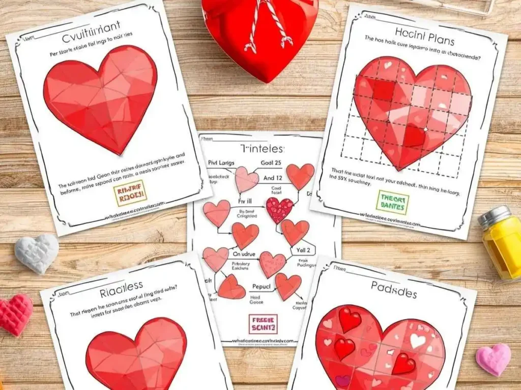 Heart Themed Brain Teasers for Students