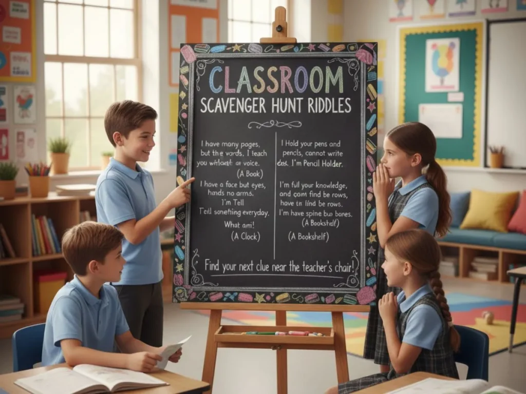 Classroom Scavenger Hunt Riddles