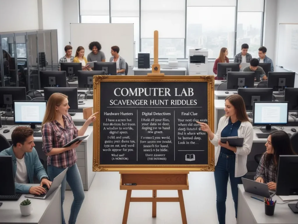 Computer Lab Scavenger Hunt Riddles