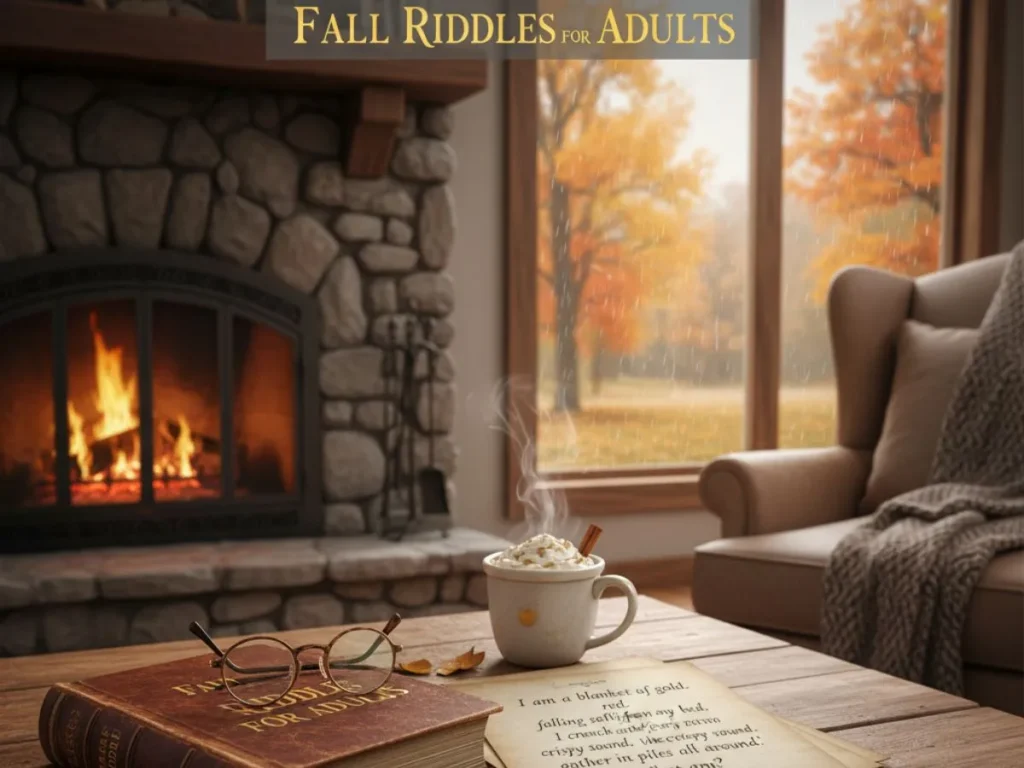 Fall Riddles for Adults with Answers About Cozy Weather