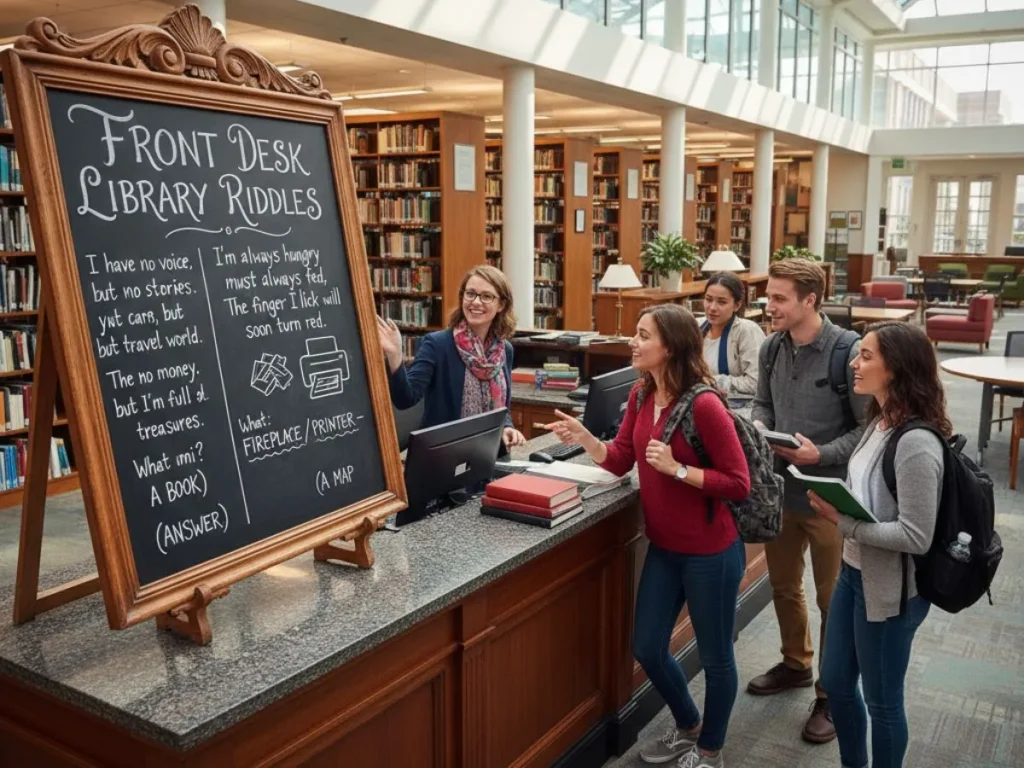 Front Desk Library Riddles for Scavenger Hunt