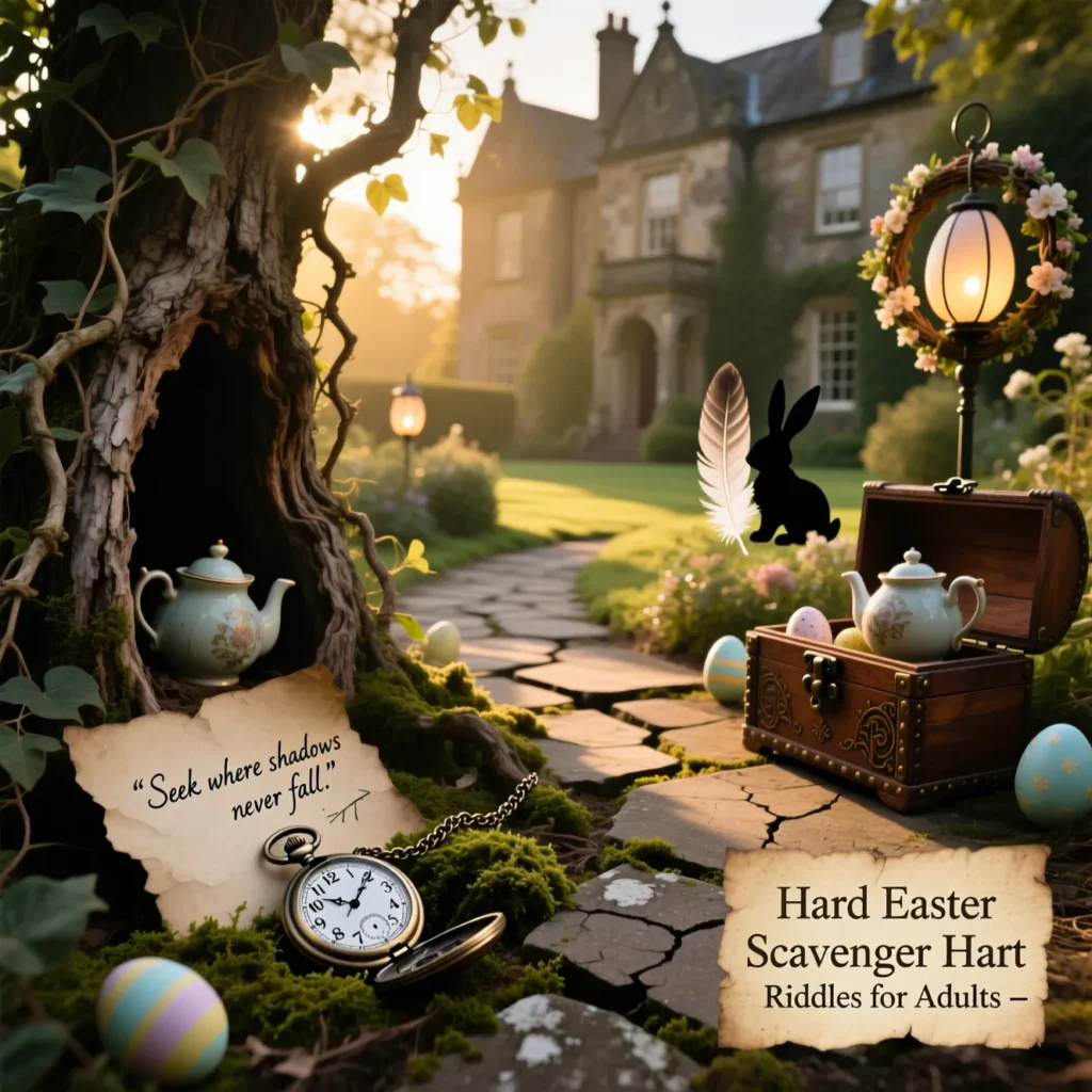Hard Easter Scavenger Hunt Riddles for Adults