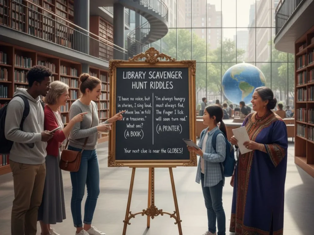 Library Scavenger Hunt Riddles