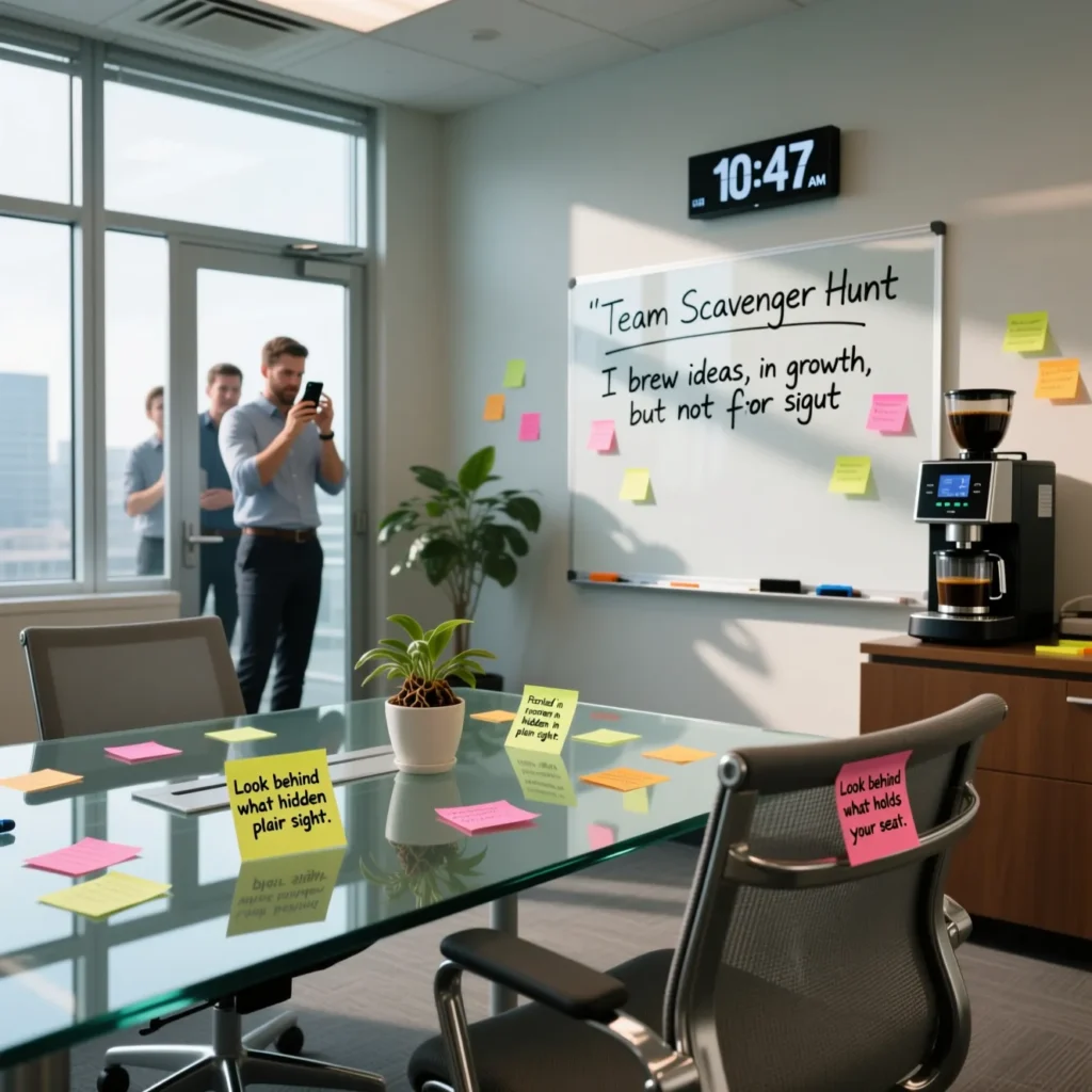 Scavenger Hunt Riddles for Workplace Meeting Room