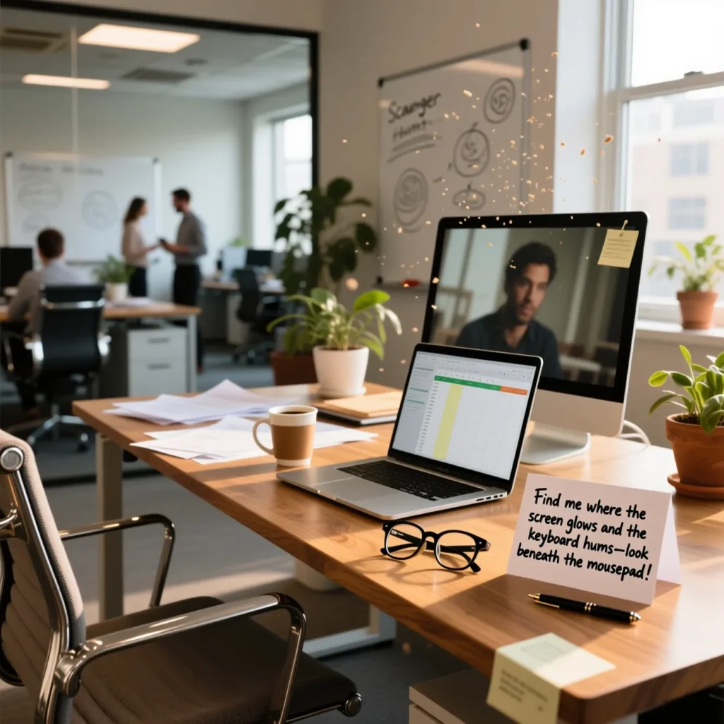 Scavenger Hunt Riddles for Workplace Office Desk