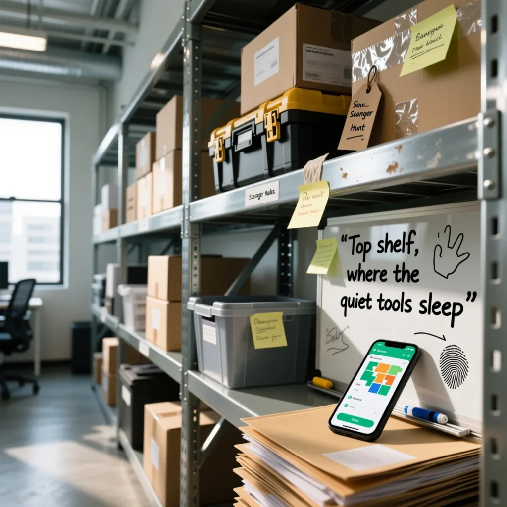 Scavenger Hunt Riddles for Workplace Storage Area