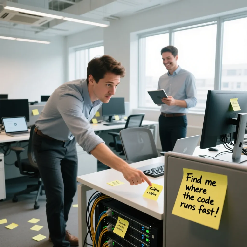 Scavenger Hunt Riddles for Workplace Tech Area