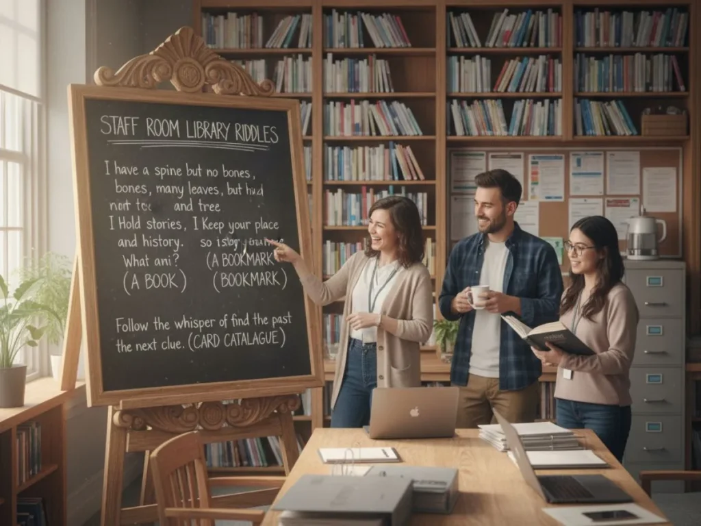 Staff Room Library Riddles for Scavenger Hunt