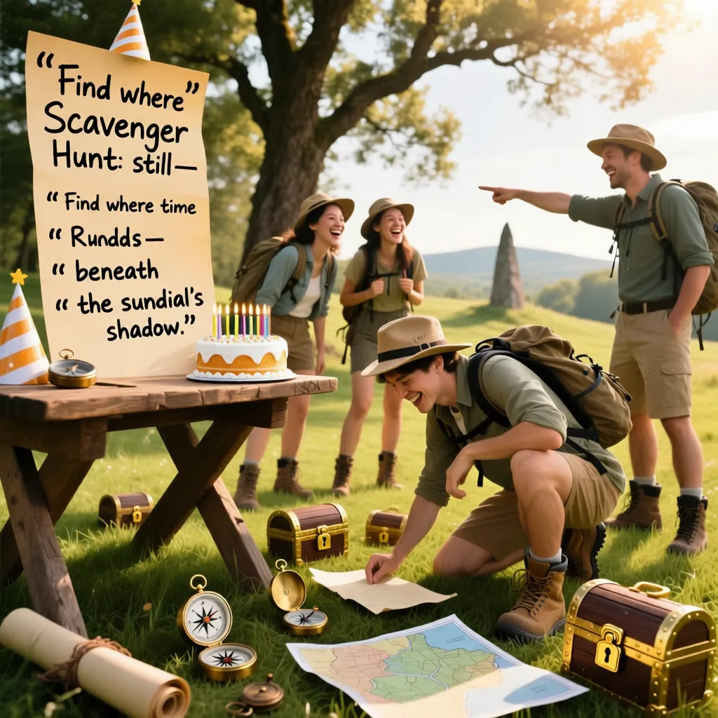Adventure Birthday Scavenger Hunt Riddles for Adults