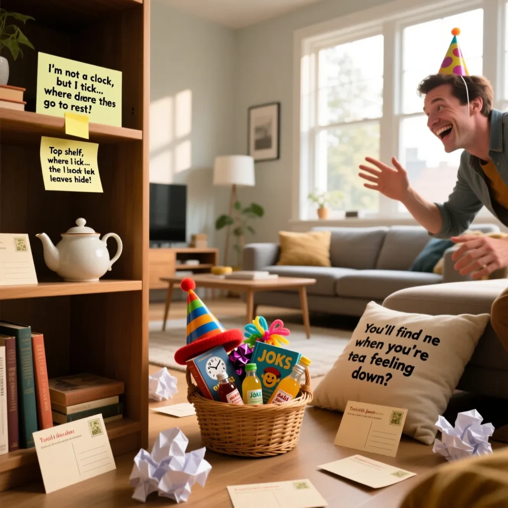 Funny Birthday Gift Scavenger Hunt Riddles for Adults