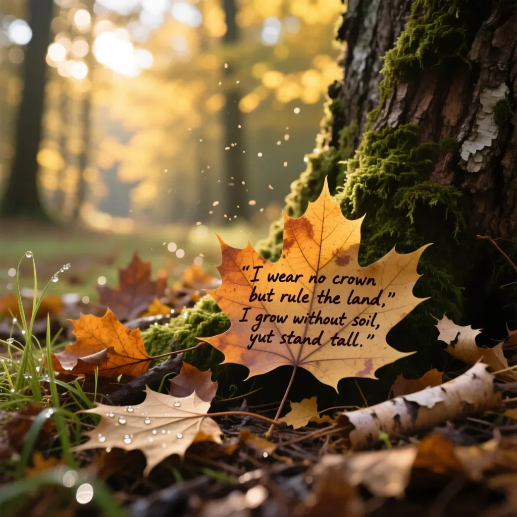 Leaf Nature Riddles for a Scavenger Hunt