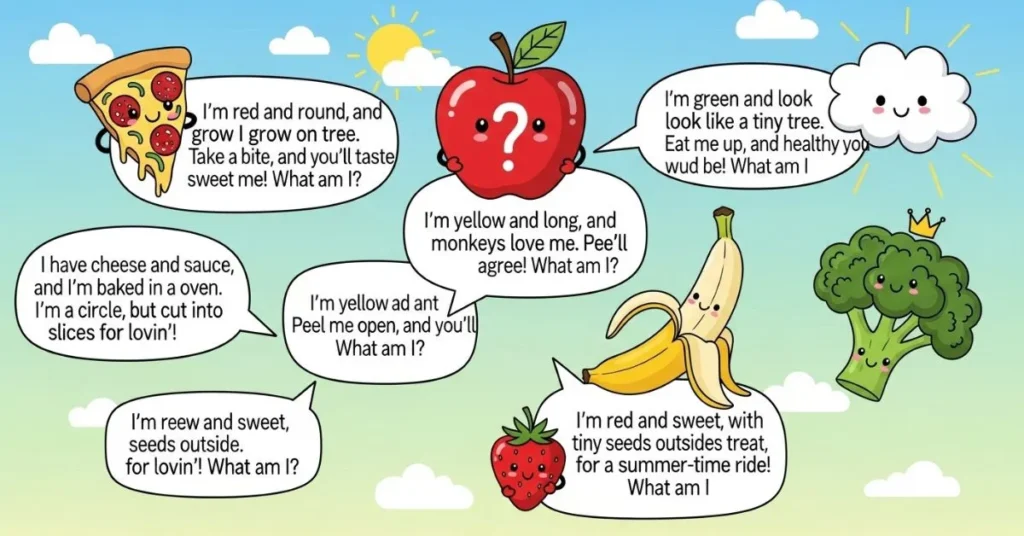 Food Riddles for Kindergarten