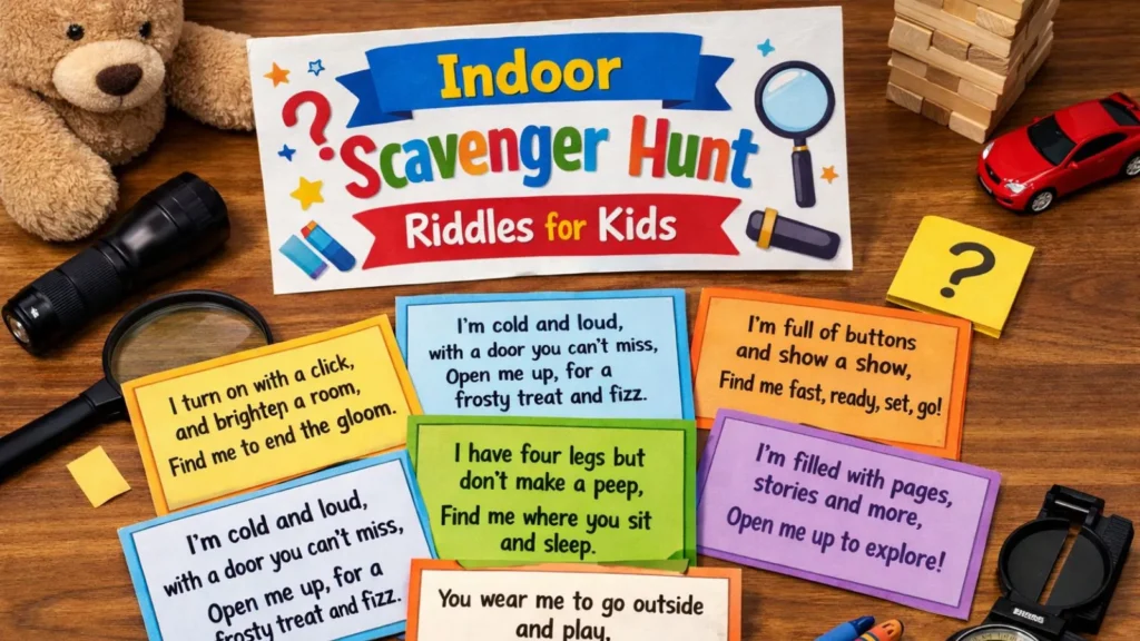 Indoor Scavenger Hunt Riddles for Kids