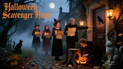 Halloween Scavenger Hunt Riddles for Adults